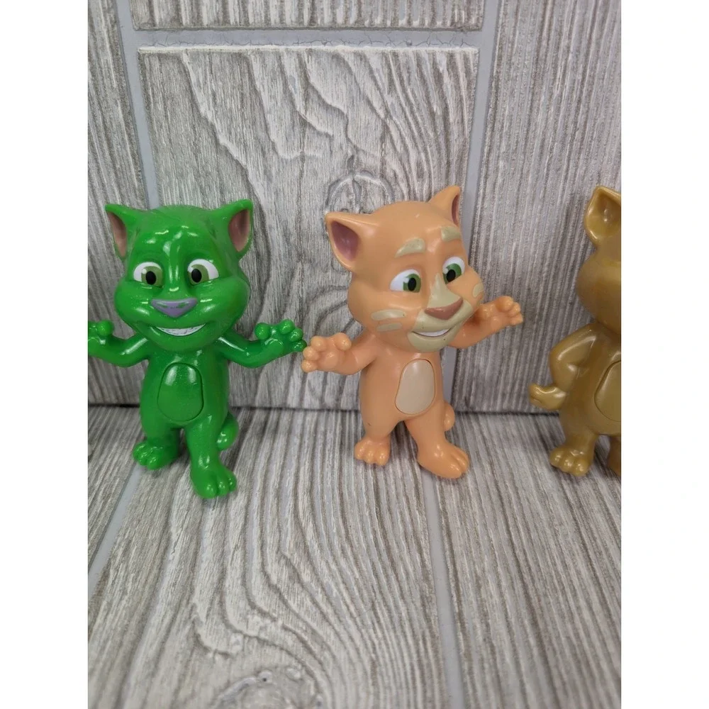 Talking Tom The Cat McDonald's Happy Meal Toy Lot Of 7 Green Gold Sunglasses